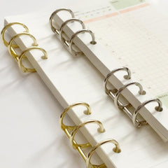 2pcs Metal Loose Leaf Ring, Universal Three Turn