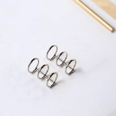 2pcs Metal Loose Leaf Ring, Universal Three Turn