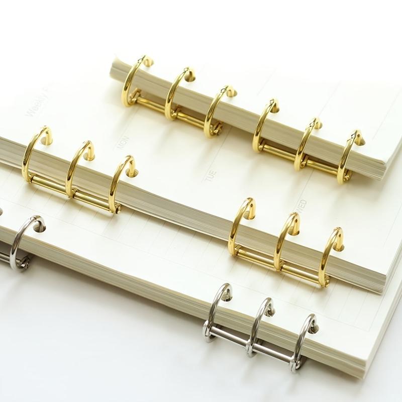 2pcs Metal Loose Leaf Ring, Universal Three Turn
