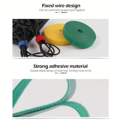 6pcs Adhesive Hook Loop Fastener Wrap Tape 10mm 1m Self Adhesive Tape