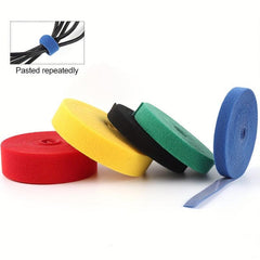 6pcs Adhesive Hook Loop Fastener Wrap Tape 10mm 1m Self Adhesive Tape