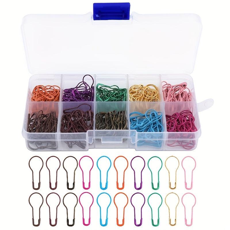300pcs Safety Bulb Pins & Calabash Stitch Markers with Storage Box