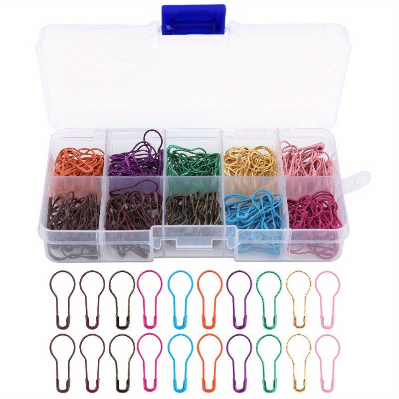 300pcs Safety Bulb Pins & Calabash Stitch Markers with Storage Box