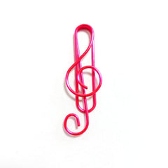20pcs Colorful Musical Note Paper Clip Bookmark Stationery