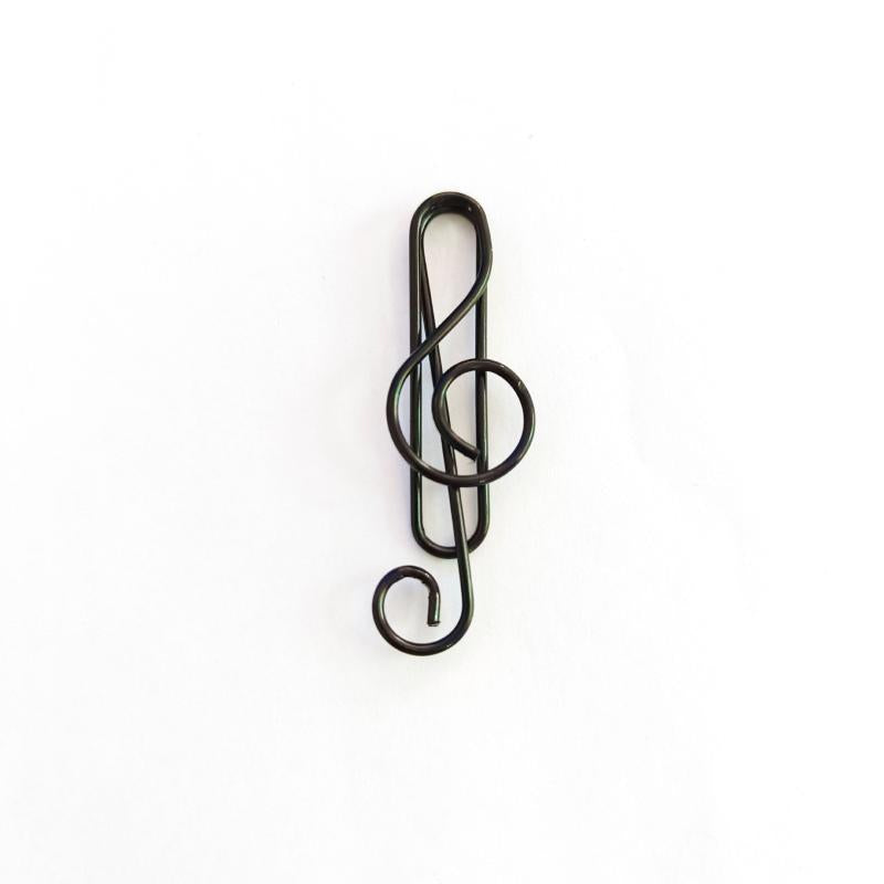 20pcs Colorful Musical Note Paper Clip Bookmark Stationery