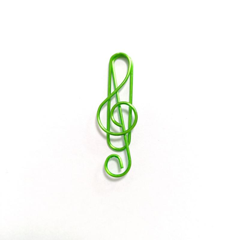 20pcs Colorful Musical Note Paper Clip Bookmark Stationery
