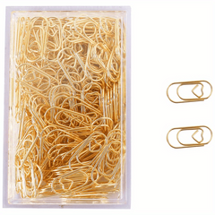 100pcs Mini Smooth Steel Heart Shaped Paperclips 0.79 Inch