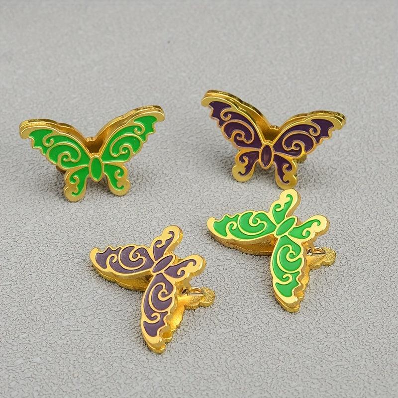 2pcs Metallic Butterfly Binder Clips 5.08cm for Office, School and Home