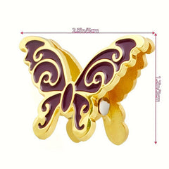 2pcs Metallic Butterfly Binder Clips 5.08cm for Office, School and Home