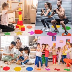 24 Carpet Markers & 10 Magic Spot Markers for Seating & Social Distancing