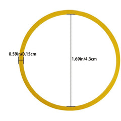 600pcs Yellow Adjustable Elastic Rubber Rings