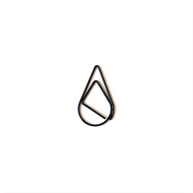 20pcs Colorful Drop Shaped Paperclips for Office & School