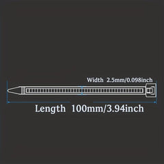 100mm Nylon Cable Ties 100pcs Pack Self-locking Plastic Binding
