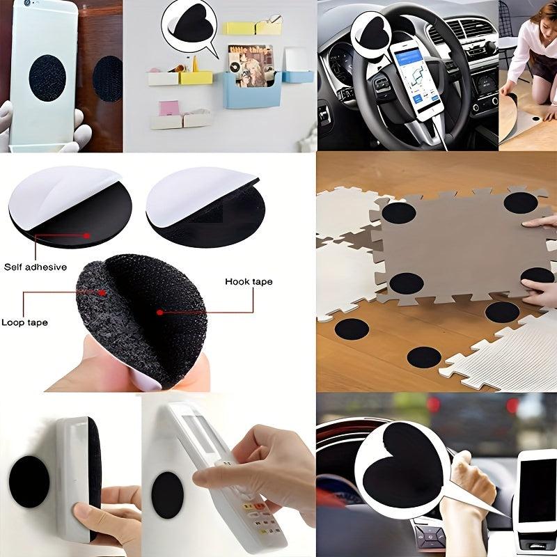 12PCS Sticky Back Hook Loop Dots Double Sided Industrial Strength Coins