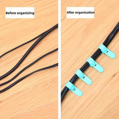 Silicone Cable Management Device with Fixed Buckle for Data Cable Storage
