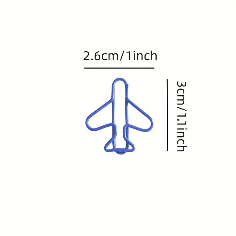 10pcs Airplane Paper Clips for School Office Supplies