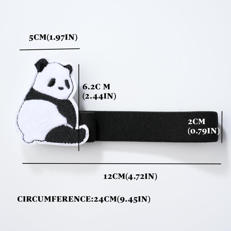 3pcs Panda Strap Cords with Pen Holders Versatile Elastic Straps