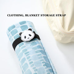 3pcs Panda Strap Cords with Pen Holders Versatile Elastic Straps