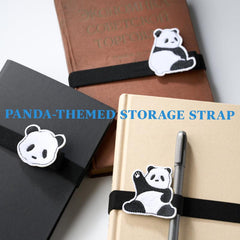 3pcs Panda Strap Cords with Pen Holders Versatile Elastic Straps