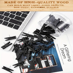 30pcs Wooden Push Pin Clips Decorative Push Pins for Cork Board
