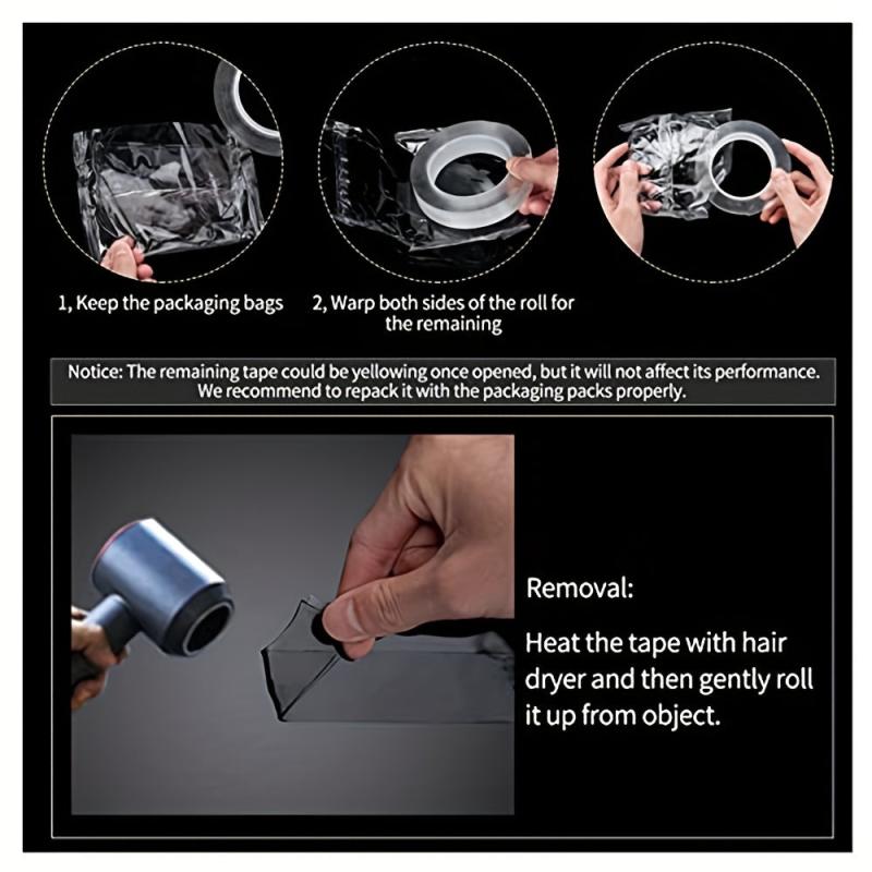 1pc Double Sided Tape Transparent Nano Adhesive Sticker