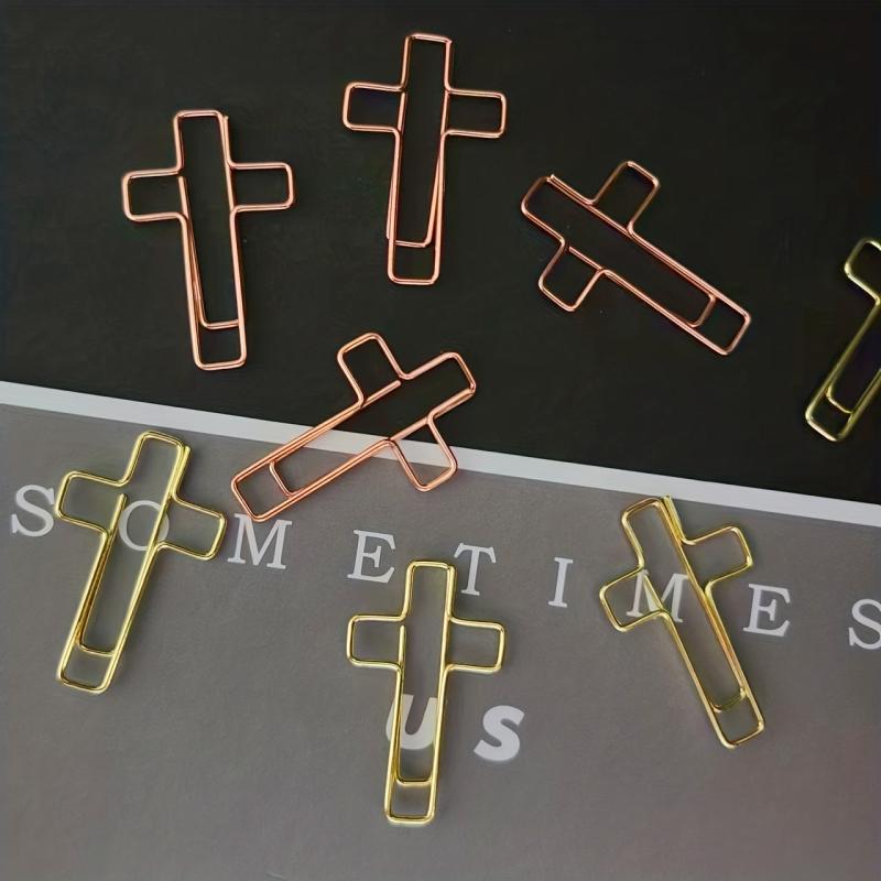 20pc Cross Paper Clips Fun Office Supplies for School, Weddings
