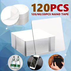120pcs Double Sided Tape Transparent Strips for Posters & Carpets