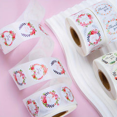 Envelope Thank You Sealing Sticker Floral Water Cup Sticker