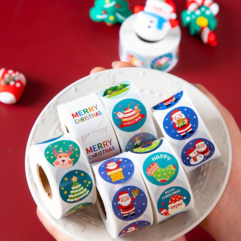 Christmas Stickers Window Glass Decorations Adhesive Labels