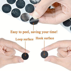 180pcs Sticky Hook Loop Dots 0.59in Round Self Adhesive Coins DIY Crafts