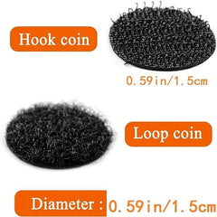 180pcs Sticky Hook Loop Dots 0.59in Round Self Adhesive Coins DIY Crafts