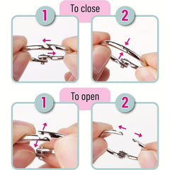 62 Cm Binder Rings 5 PCS Nickel Plated Steel Book Rings