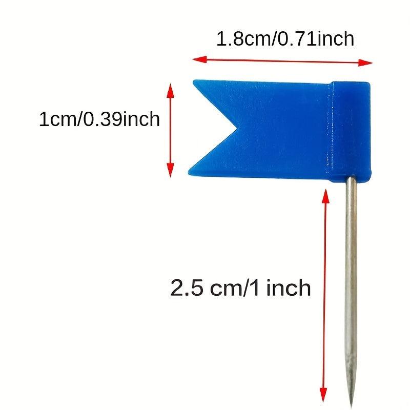 100 Flag Travel Map Push Pins 5 Colors