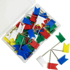 100 Flag Travel Map Push Pins 5 Colors