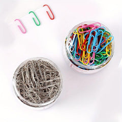 200-300 Paper Clips Set: Colorful Office Bookmarks