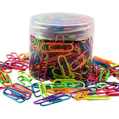 200-300 Paper Clips Set: Colorful Office Bookmarks