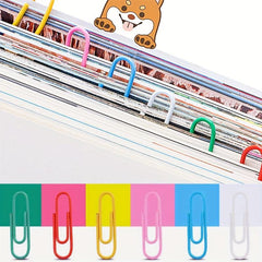 Colorful Paper Clips Box for Financial Documents 100 Pieces