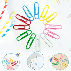 Colorful Paper Clips Box for Financial Documents 100 Pieces