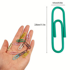 Colorful Paper Clips Box for Financial Documents 100 Pieces