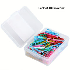 Colorful Paper Clips Box for Financial Documents 100 Pieces