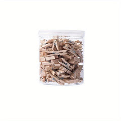 30pcs Wooden Push Pins with Clips Decorative Thumbtacks for Cork Board