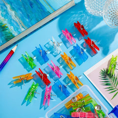 30 PCS Push Pin Clips for Bulletin Boards Photos Notes & Crafts