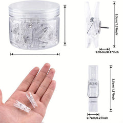30 PCS Push Pin Clips for Bulletin Boards Photos Notes & Crafts