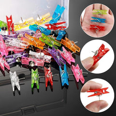 30 PCS Push Pin Clips for Bulletin Boards Photos Notes & Crafts