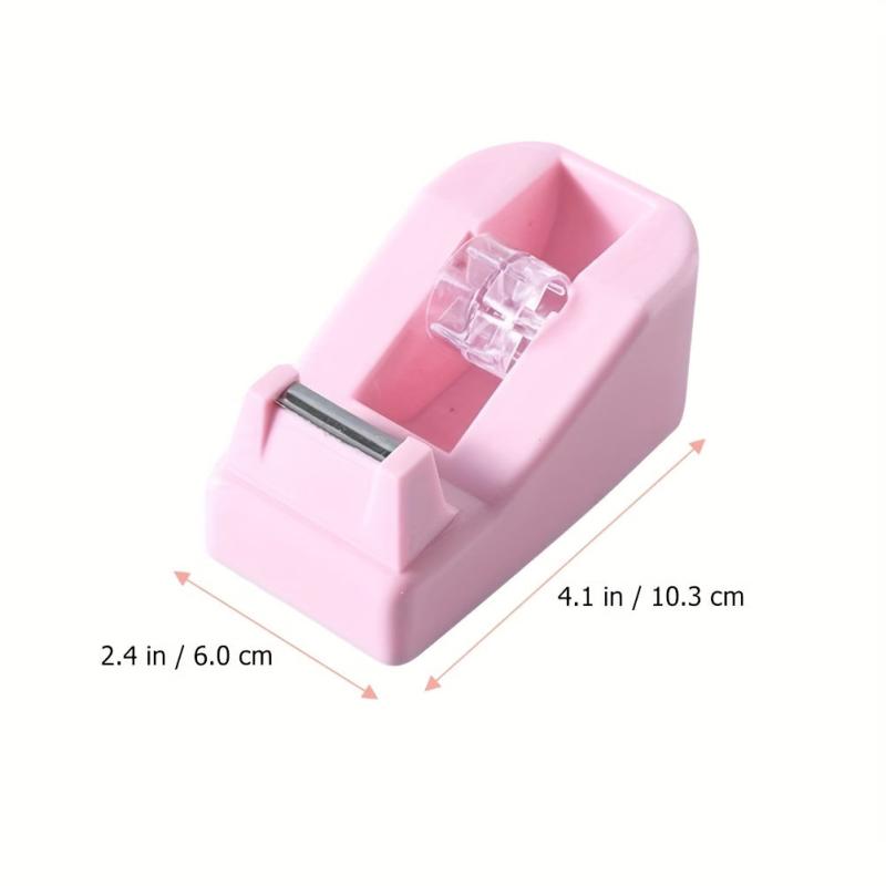 Cute Macaron Tape Dispenser - Heavy Duty Office Desk Accessory