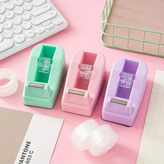 Cute Macaron Tape Dispenser - Heavy Duty Office Desk Accessory
