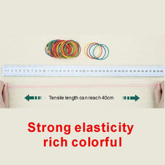250pcs High Stretch Elastic Rubber Bands Mixed Colors