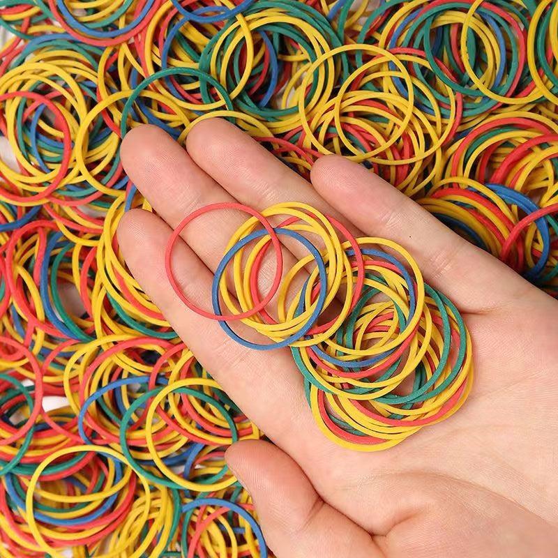 250pcs High Stretch Elastic Rubber Bands Mixed Colors
