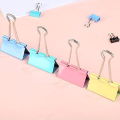 18pcs Mixed Binder Clips 19mm 25mm 32mm Metal Fold Back Clips Office Supplies