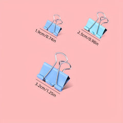 18pcs Mixed Binder Clips 19mm 25mm 32mm Metal Fold Back Clips Office Supplies